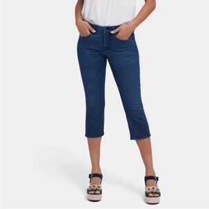 NYDJ Straight Crop Dark Blue Denim Jeans size 6P